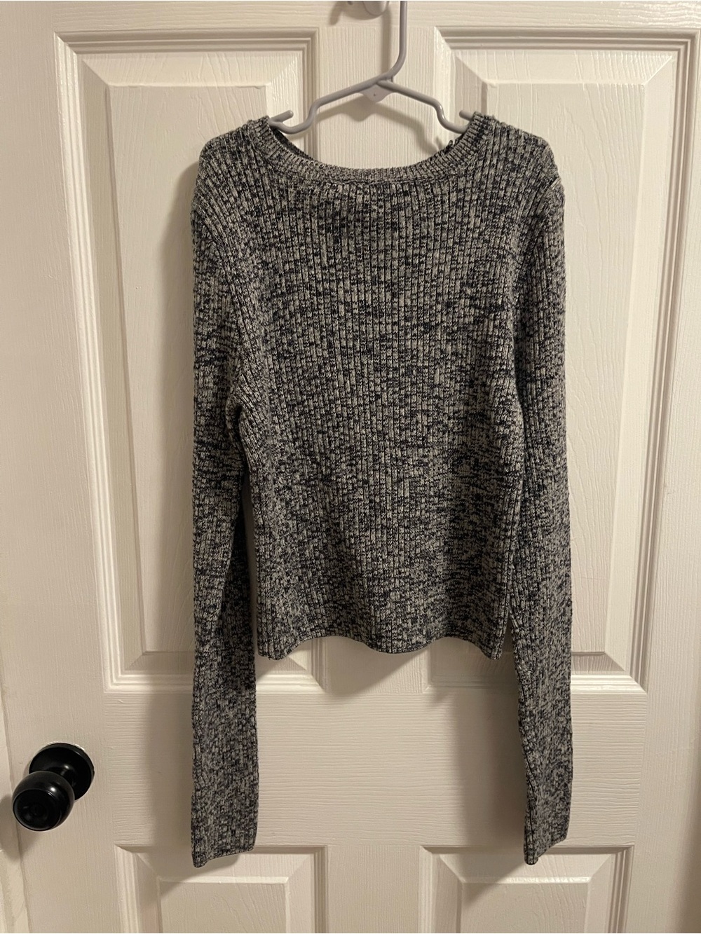 Forever 21 Marled Gray Ribbed Crewneck Sweater